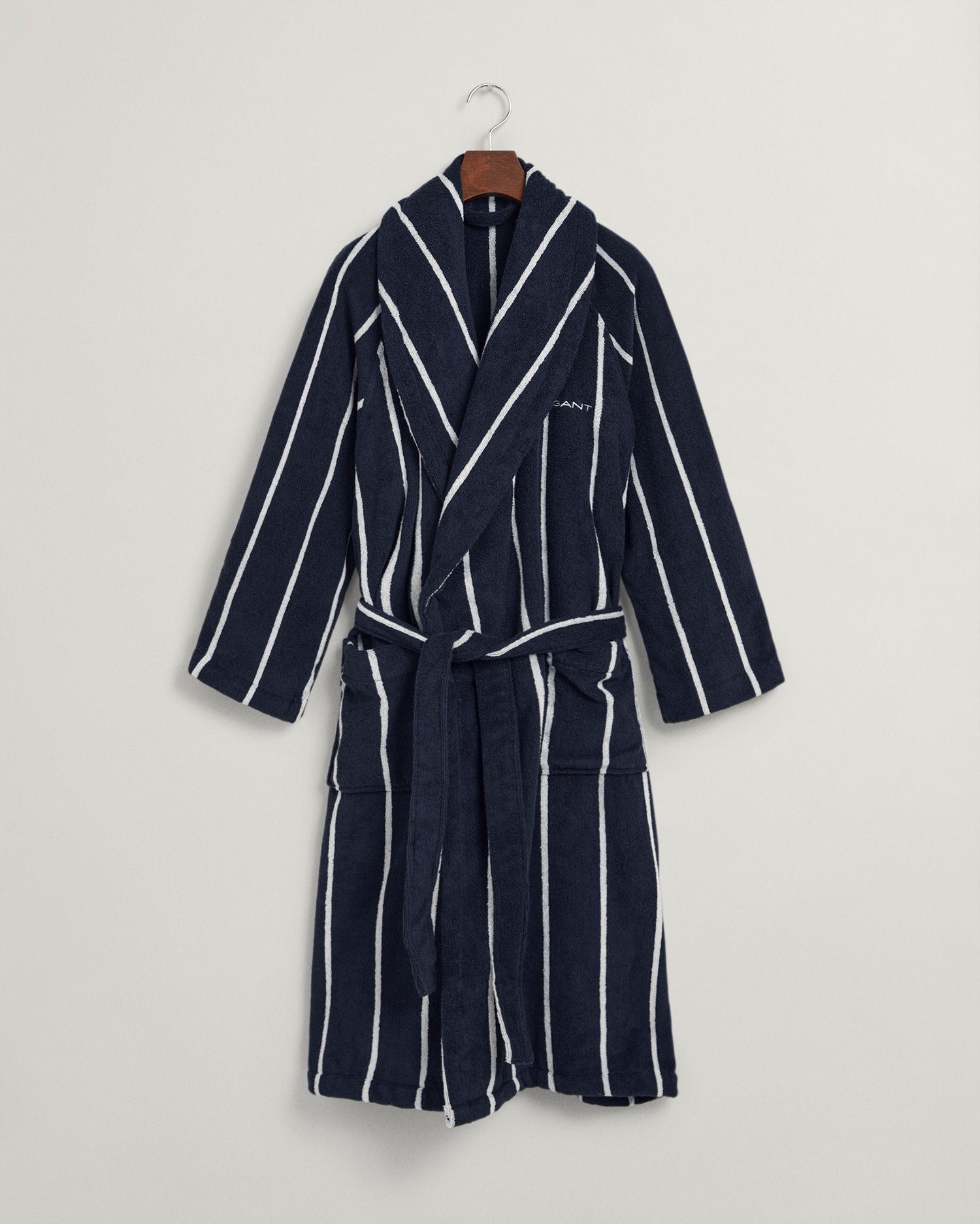 Unisex Stripete Morgenkåpe