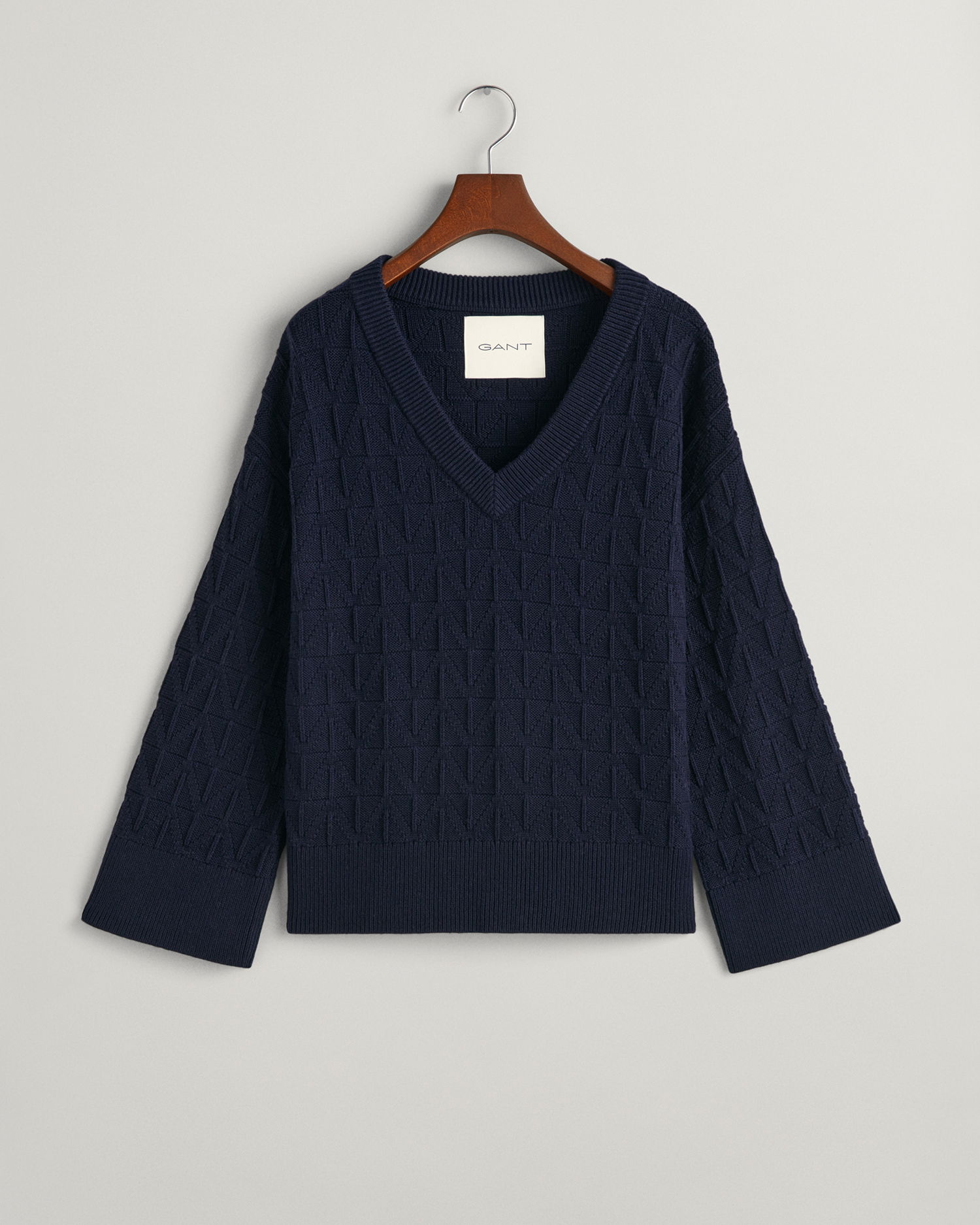 Herringbone V-hals genser 