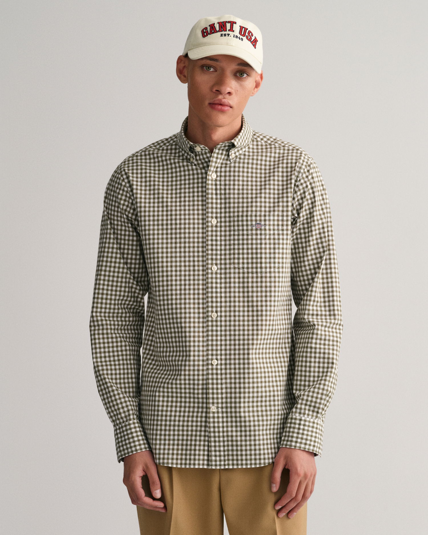 REG POPLIN GINGHAM SHIRT
