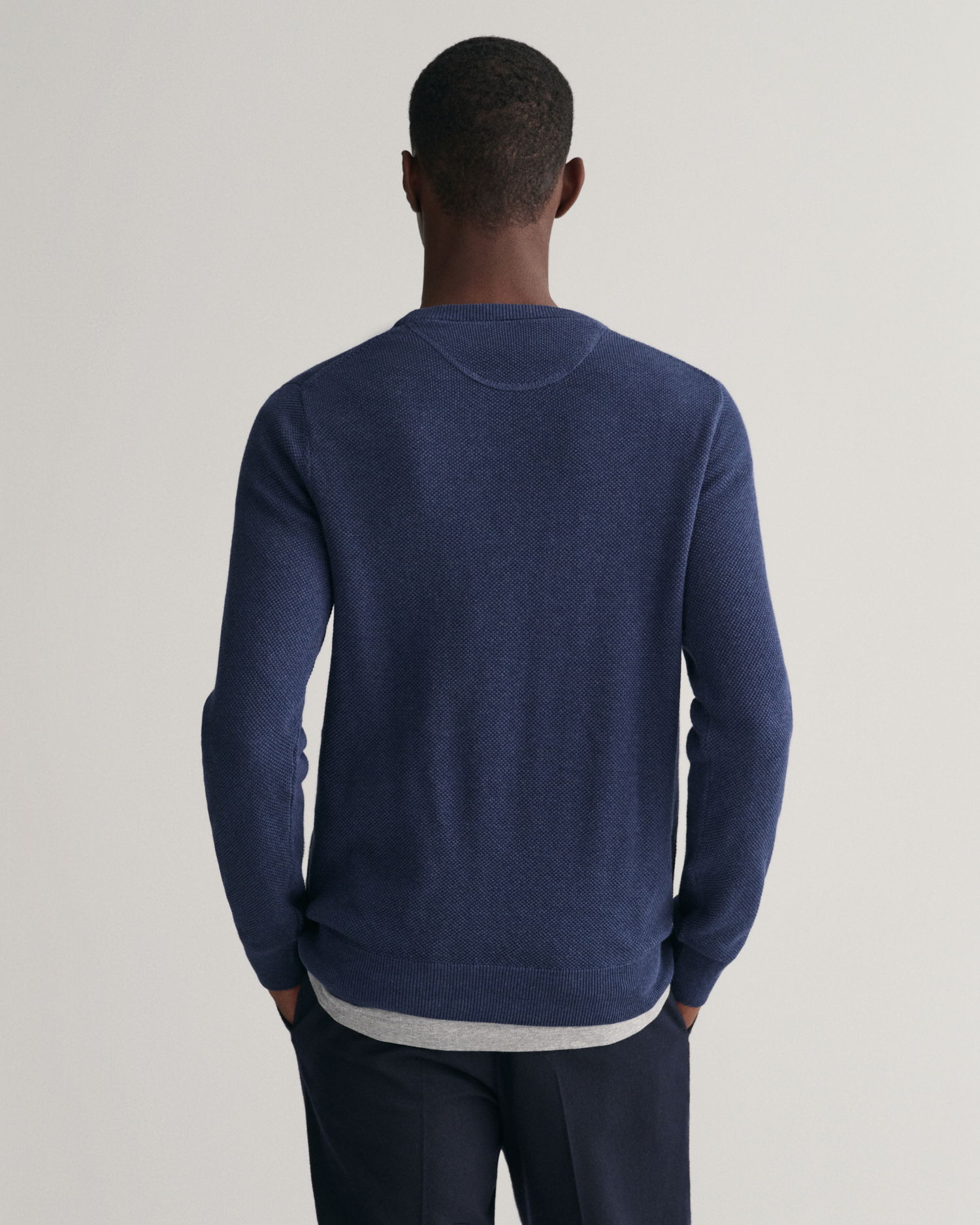 COTTON PIQUE C-NECK