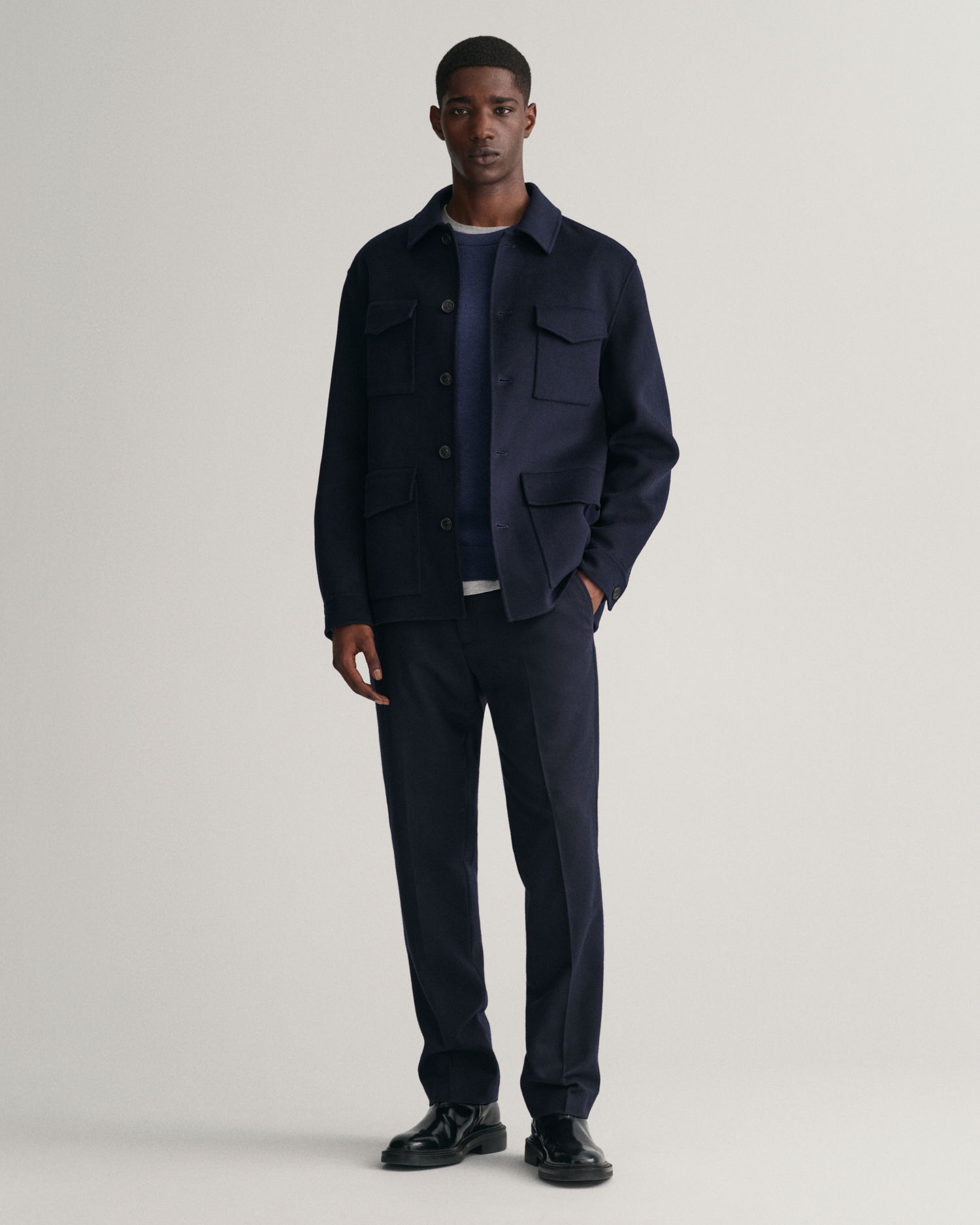 COTTON PIQUE C-NECK