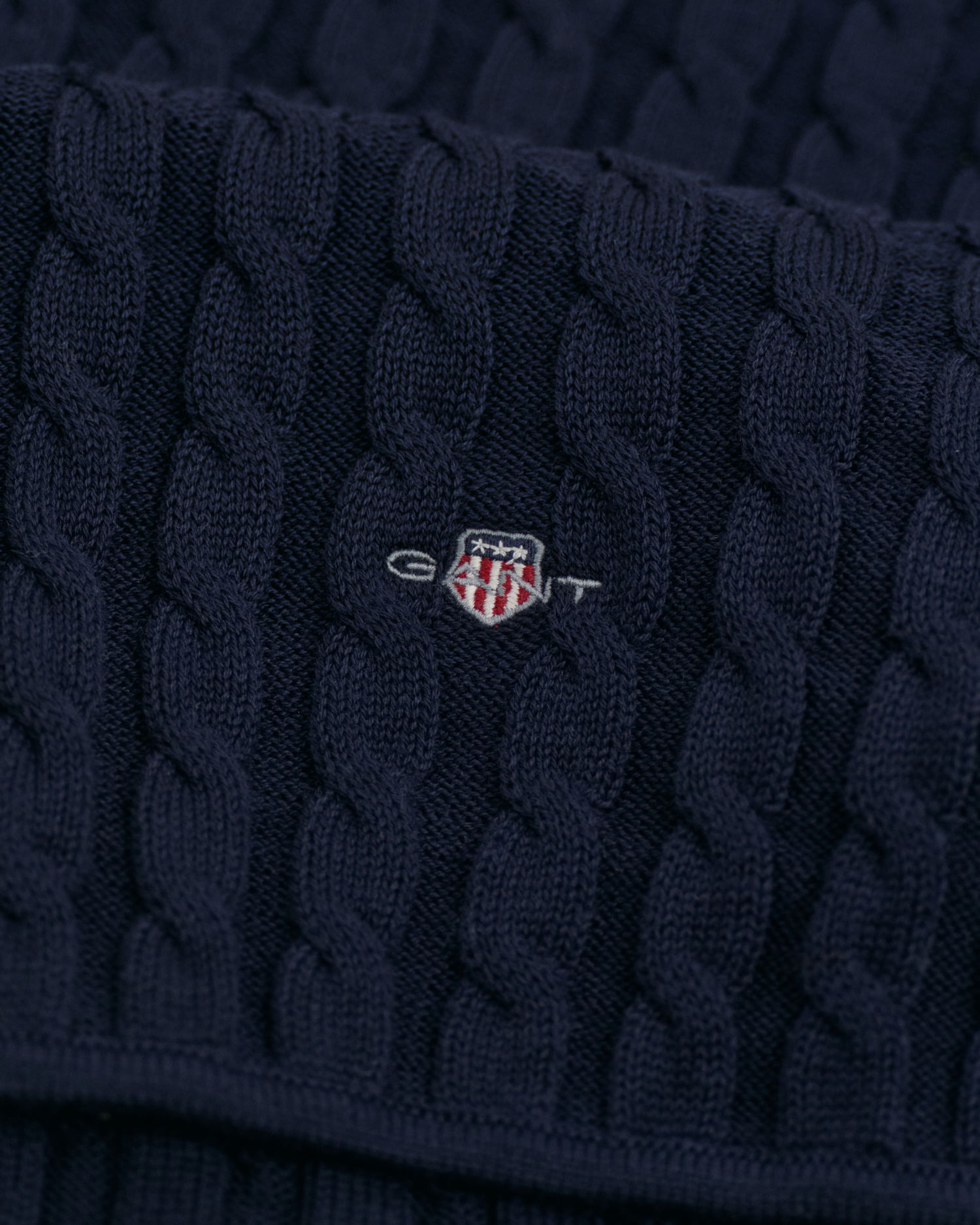 Baby Shield Cotton Cable Knit Teppe