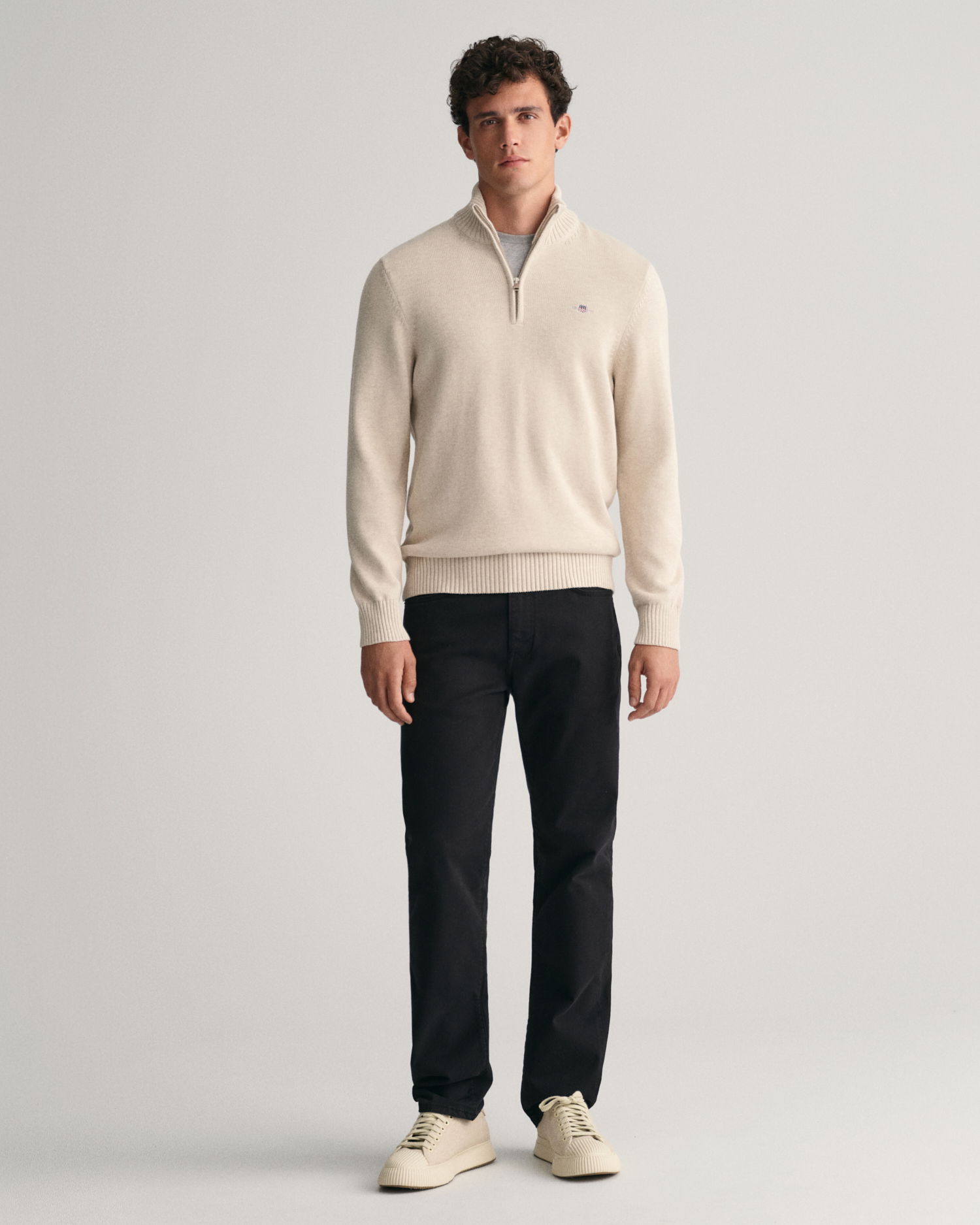 Bomullsgenser med half-zip