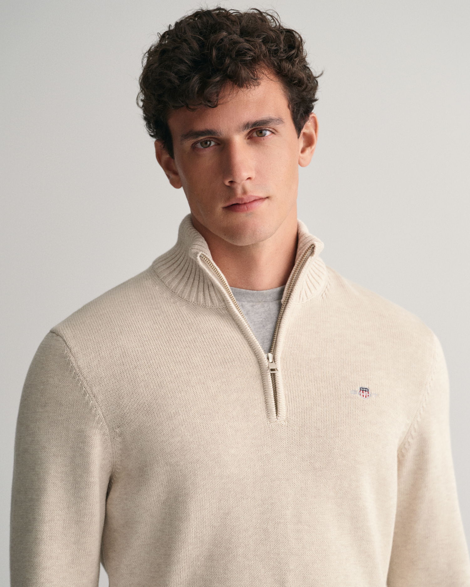 Bomullsgenser med half-zip
