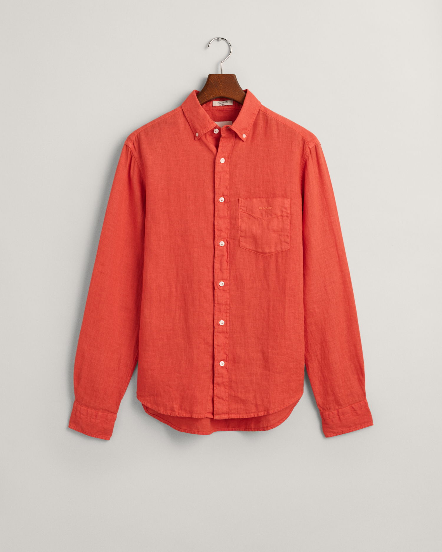 Regular Fit Garment-Dyed Linen Shirt