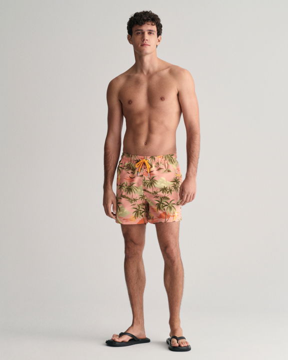 Svømmeshorts med hawaiisk trykk