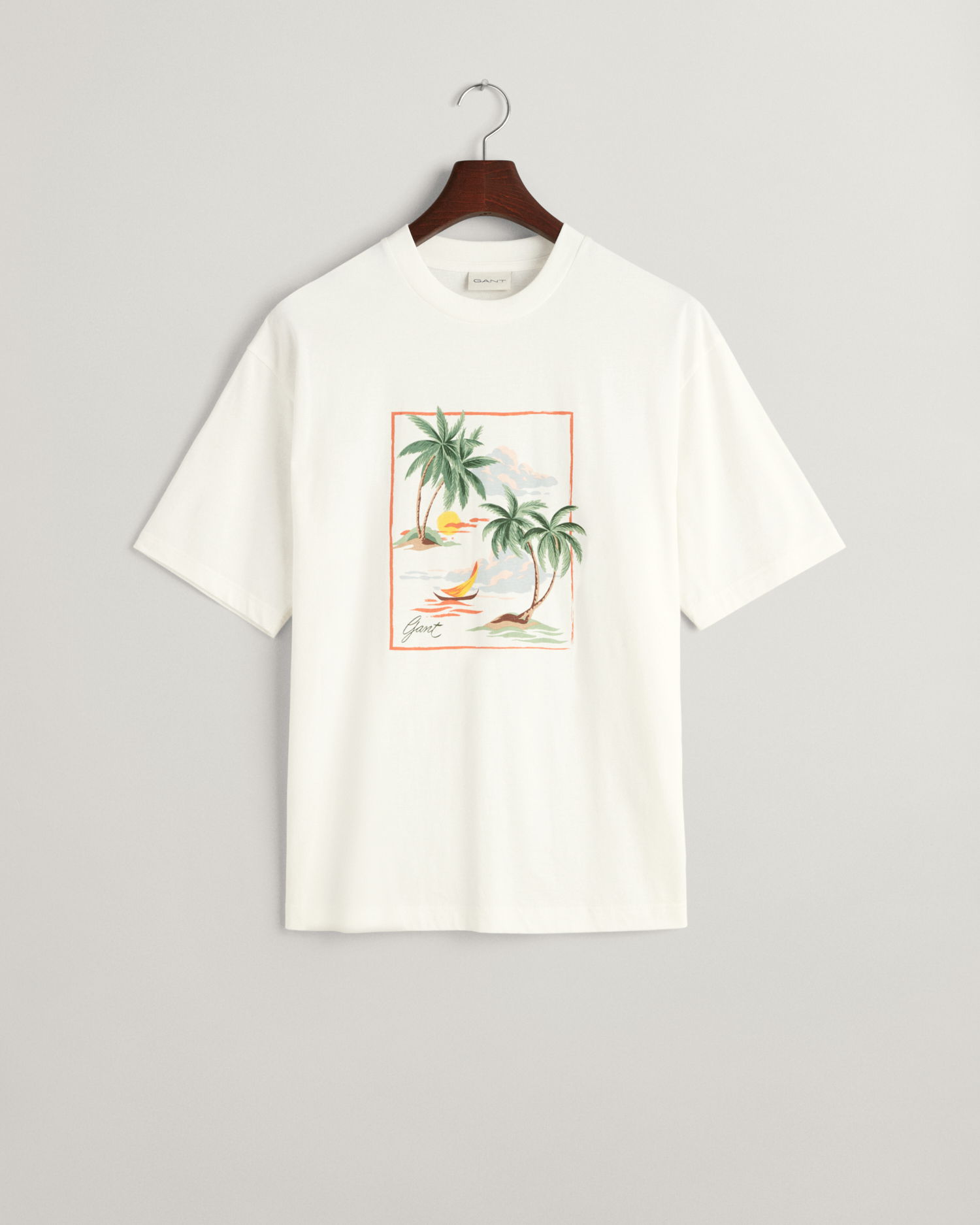 T-skjorte med Hawaii-inspirert trykk