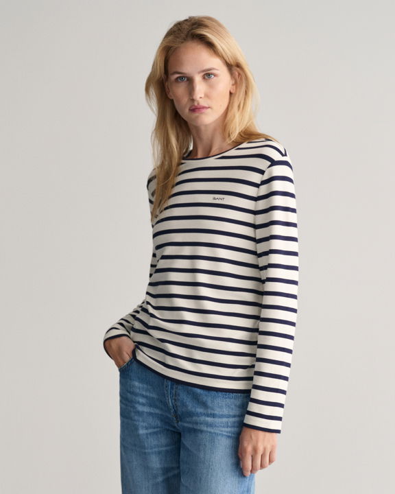 Langermet topp med striper