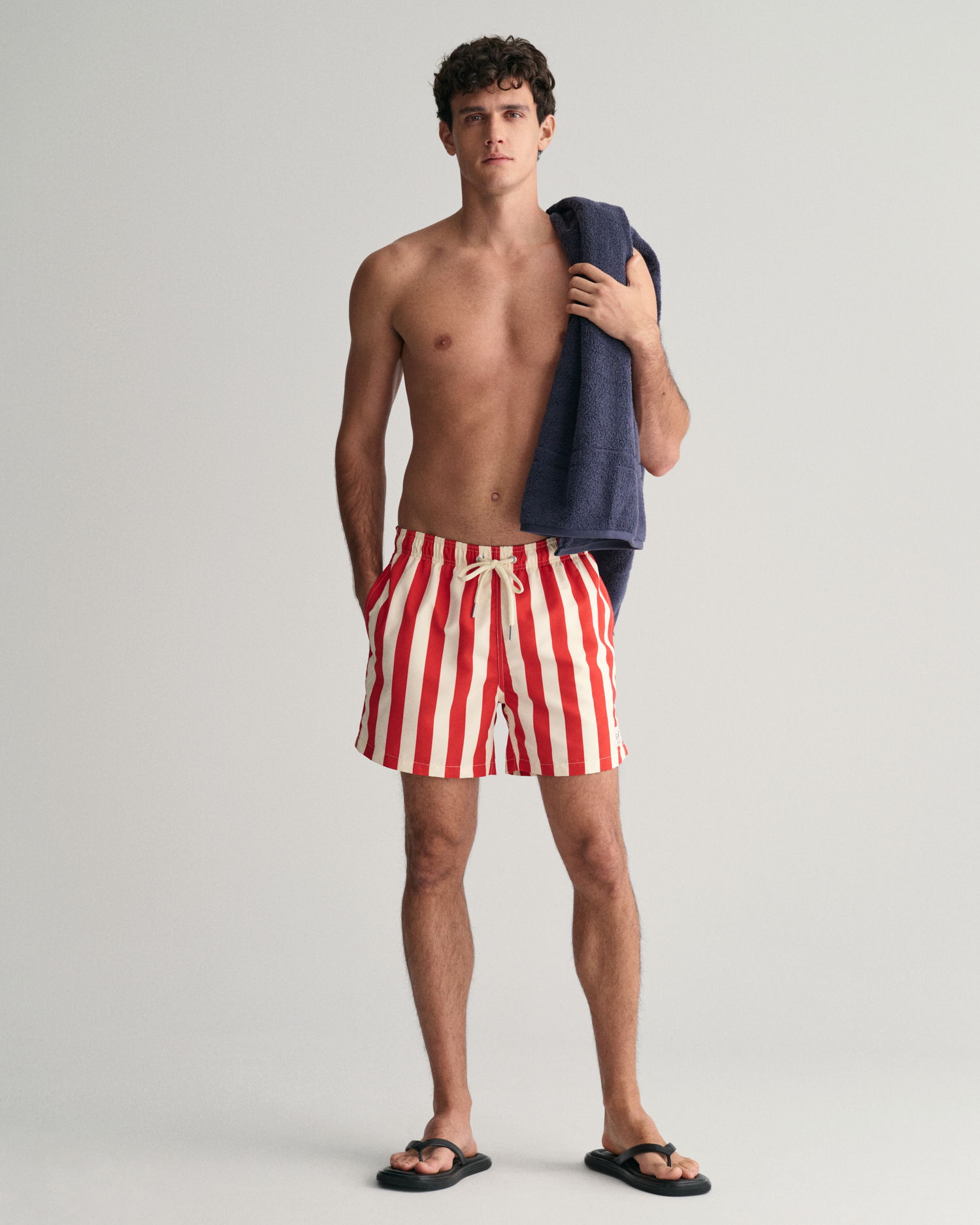 Badeshorts med brede striper