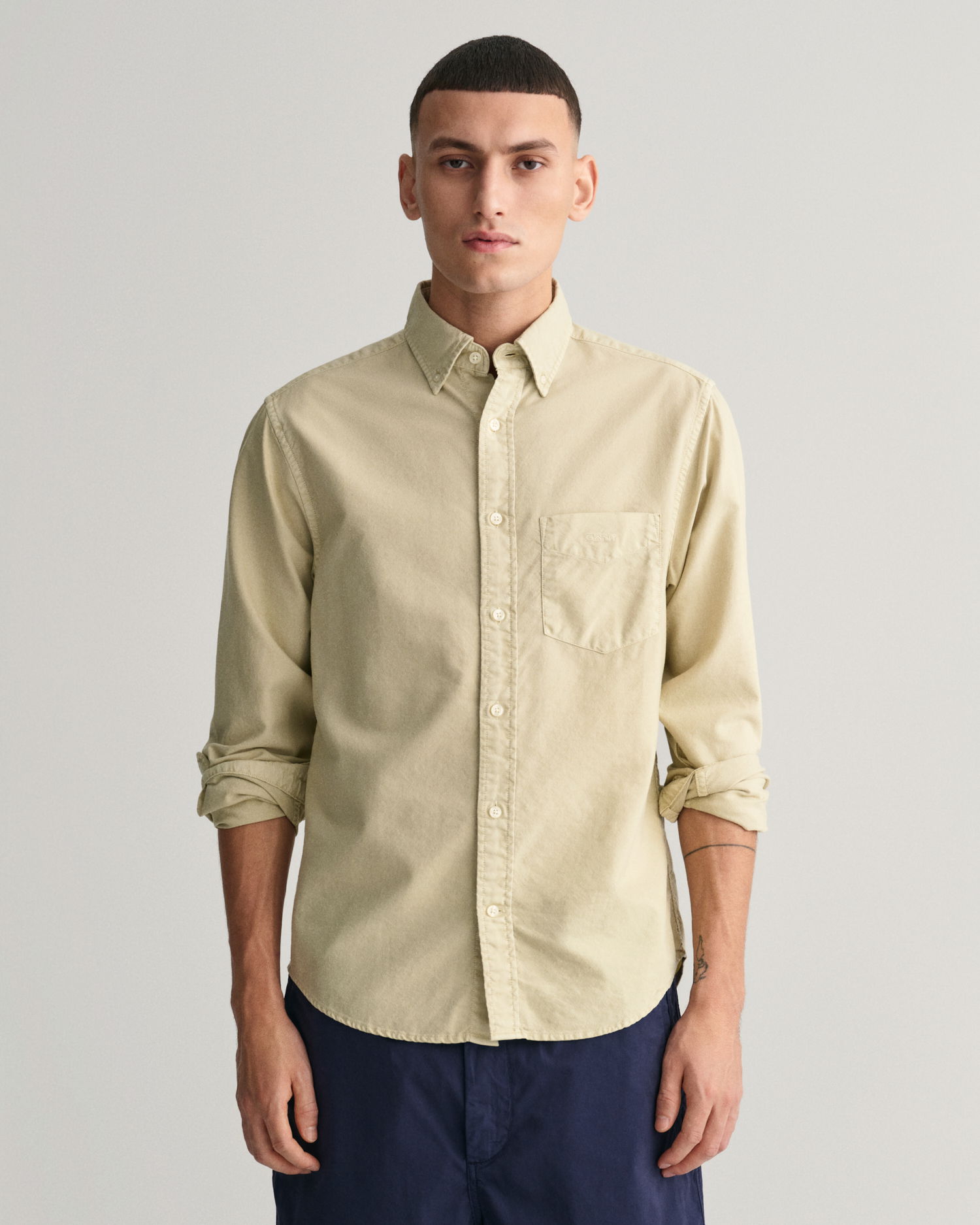 Regular Fit Sunfaded Archive Oxford-skjorte