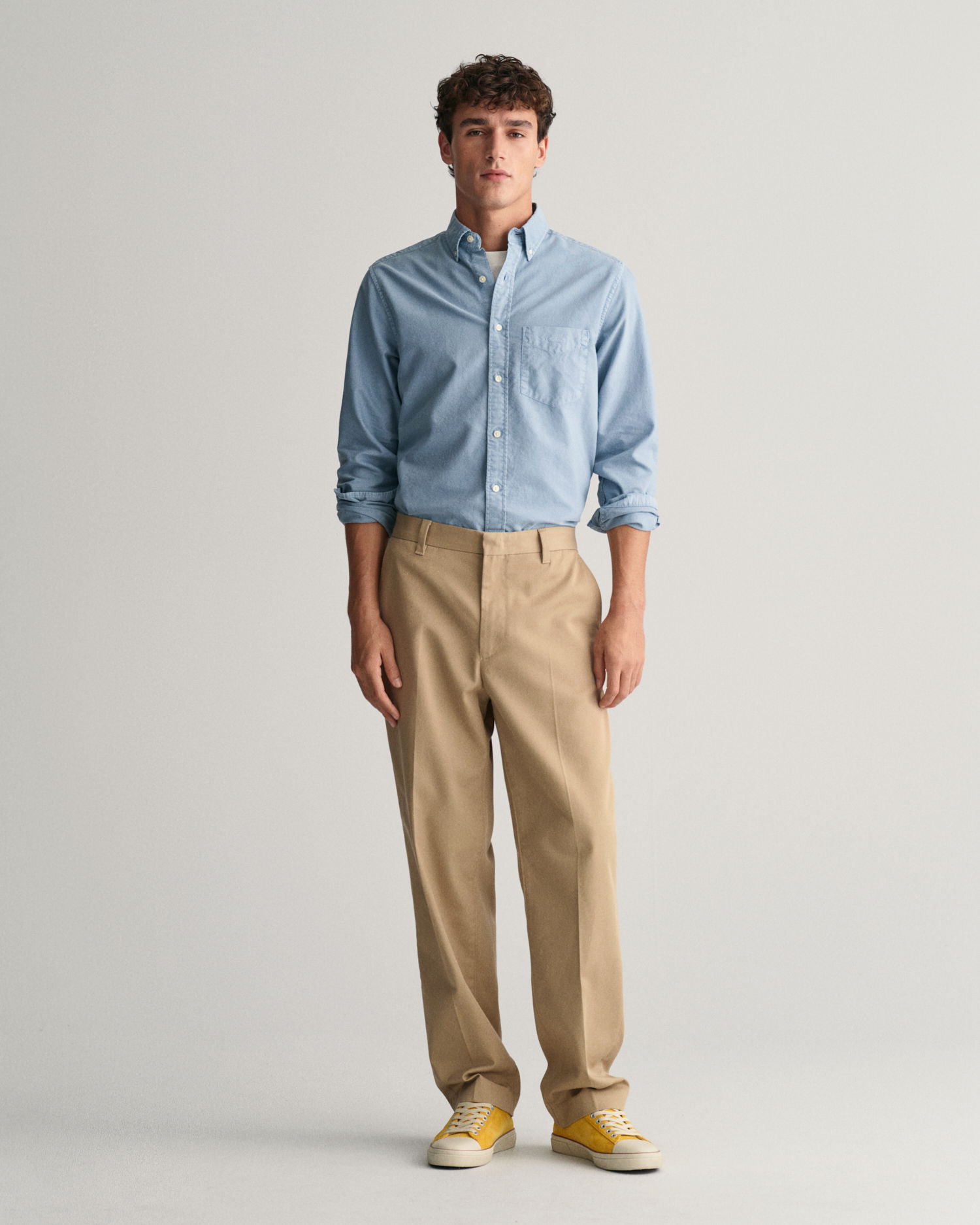 Regular Fit Sunfaded Archive Oxford-skjorte