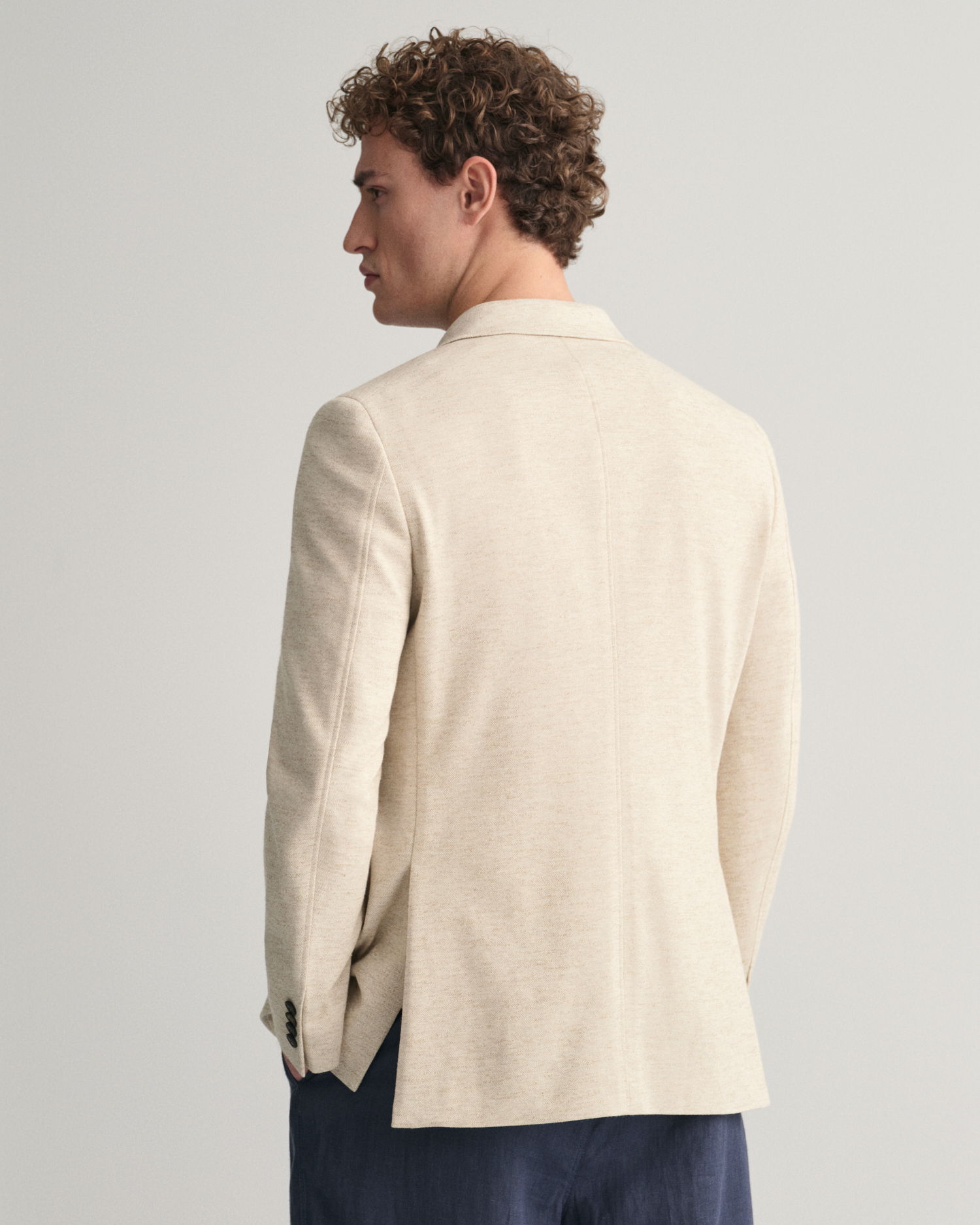 Slim Fit Cotton Linen Blazer
