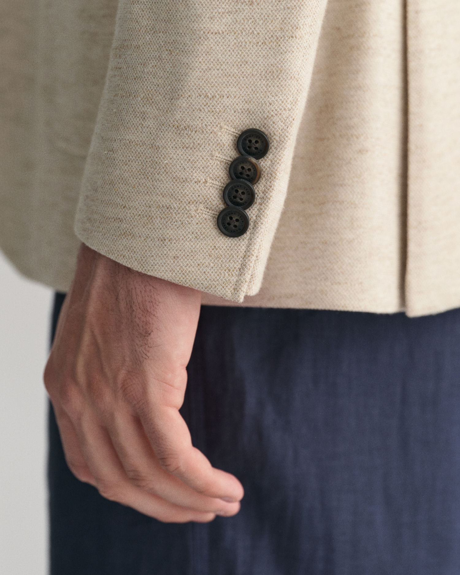 Slim Fit Cotton Linen Blazer