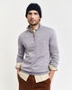 Genser i merinoull med half-zip