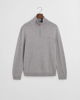 Genser i merinoull med half-zip