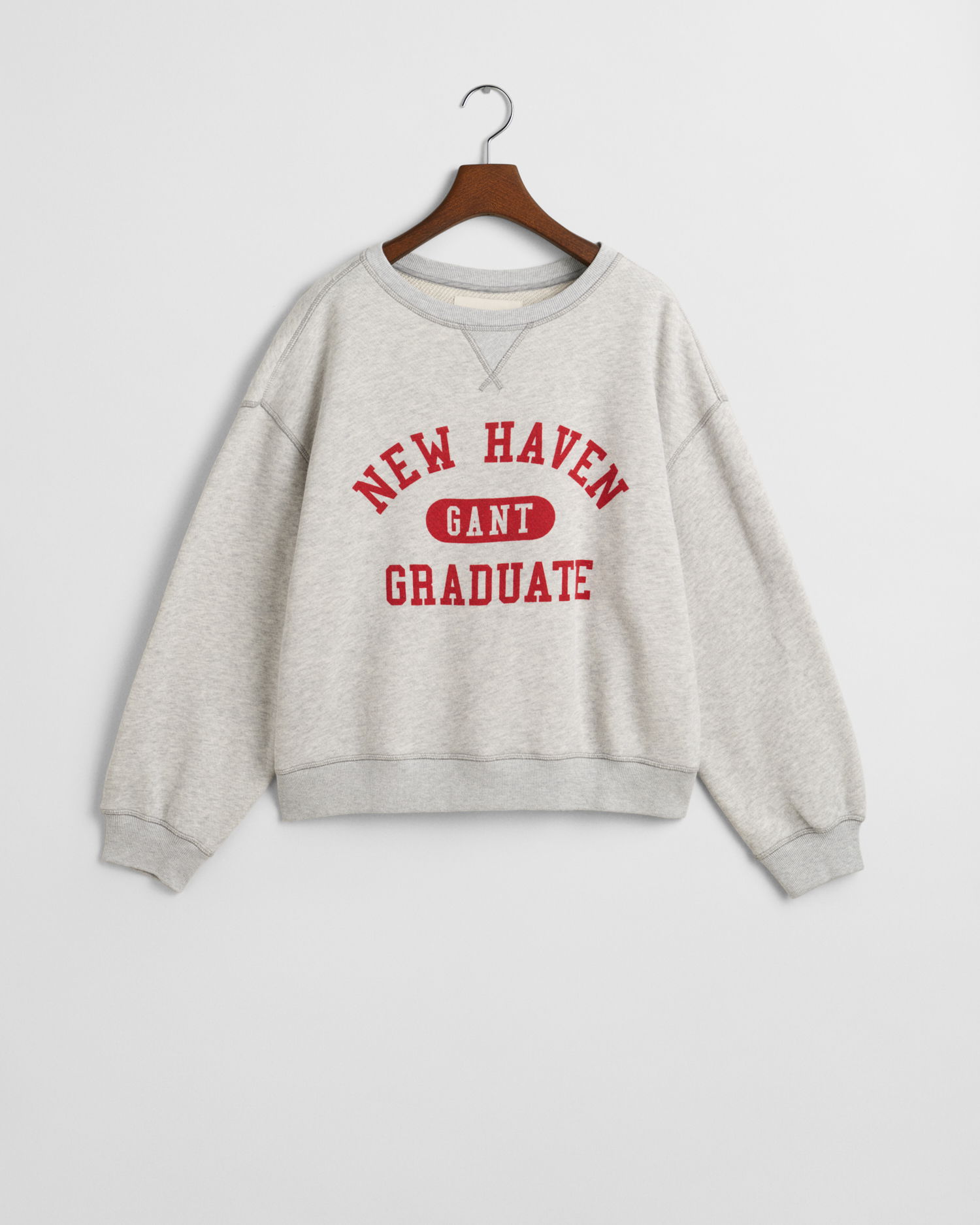 Grafisk genser med rund hals