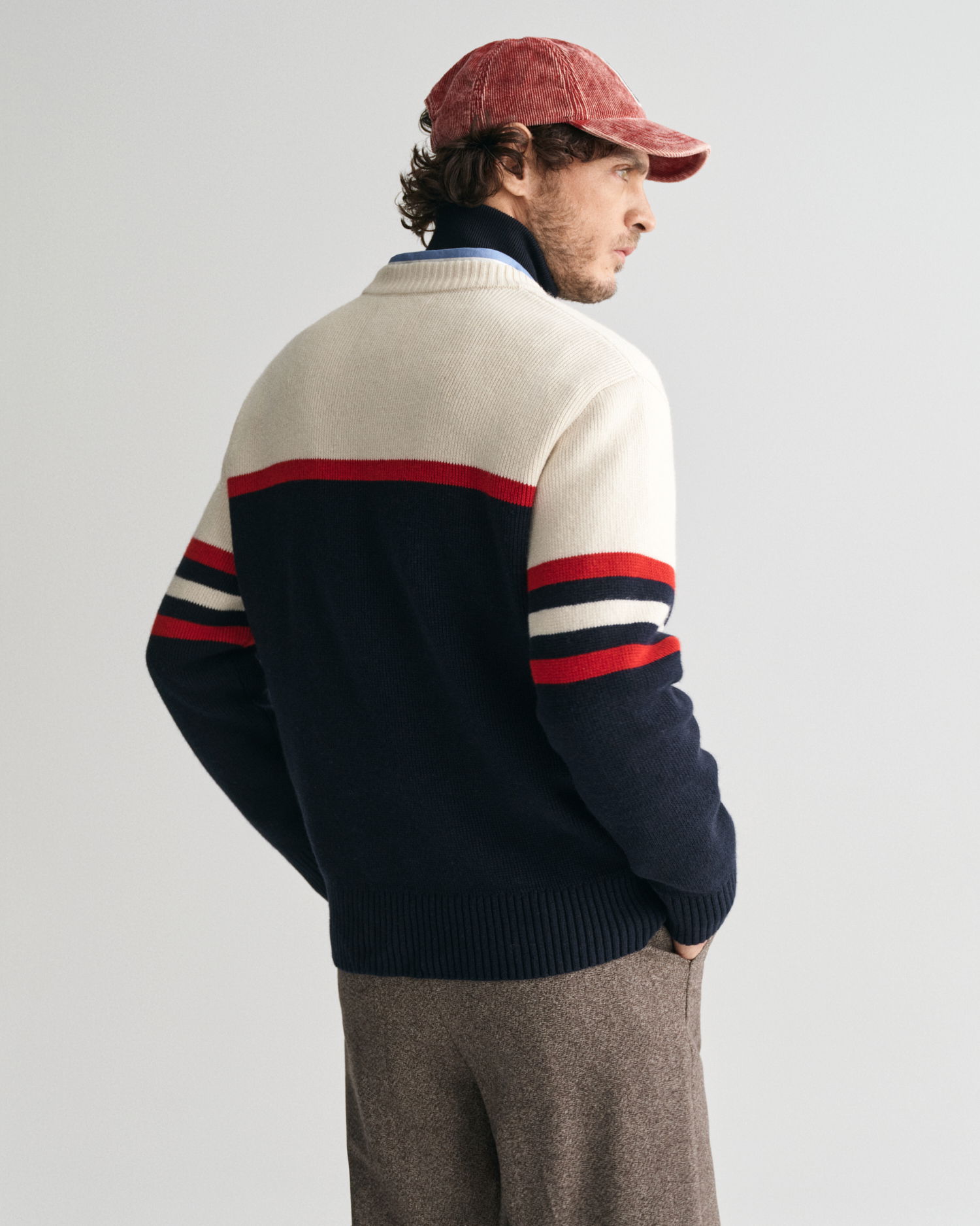 GANT Vintage grafisk genser med rund hals