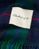 Rutet cashmere og ull skjerf
