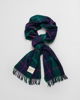 Rutet cashmere og ull skjerf
