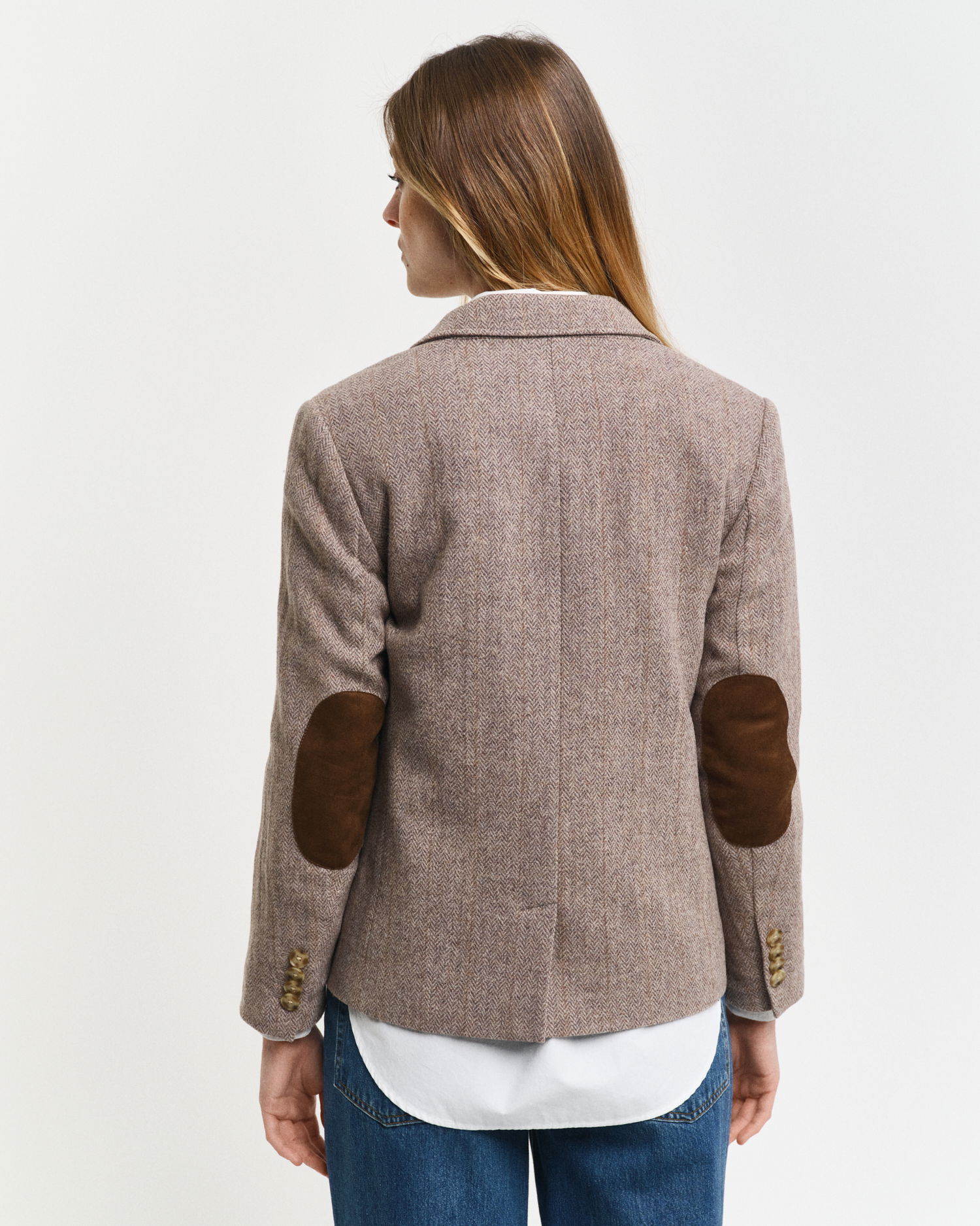 Regular Fit Herringbone Blazer