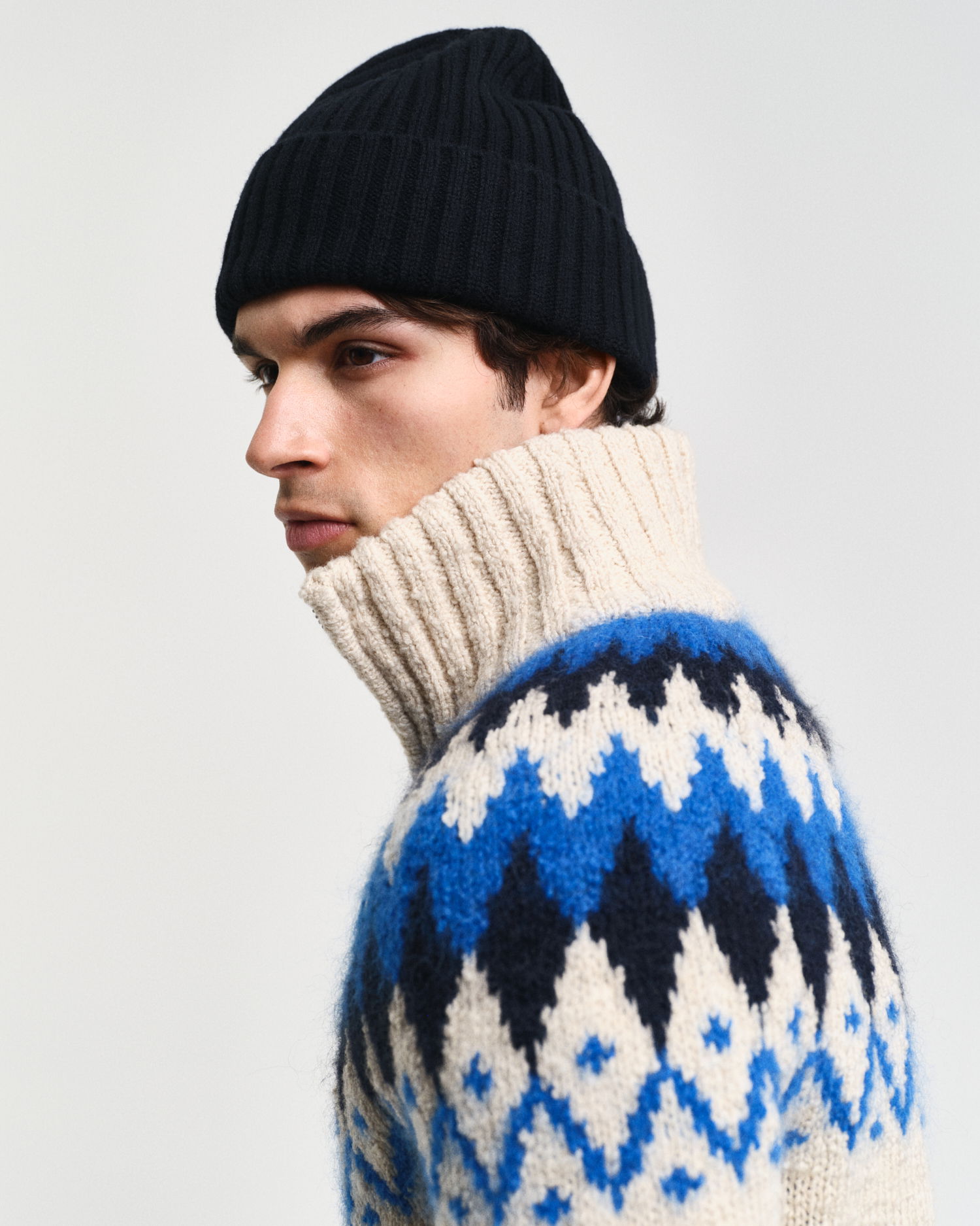 Jacquard Zip Cardigan