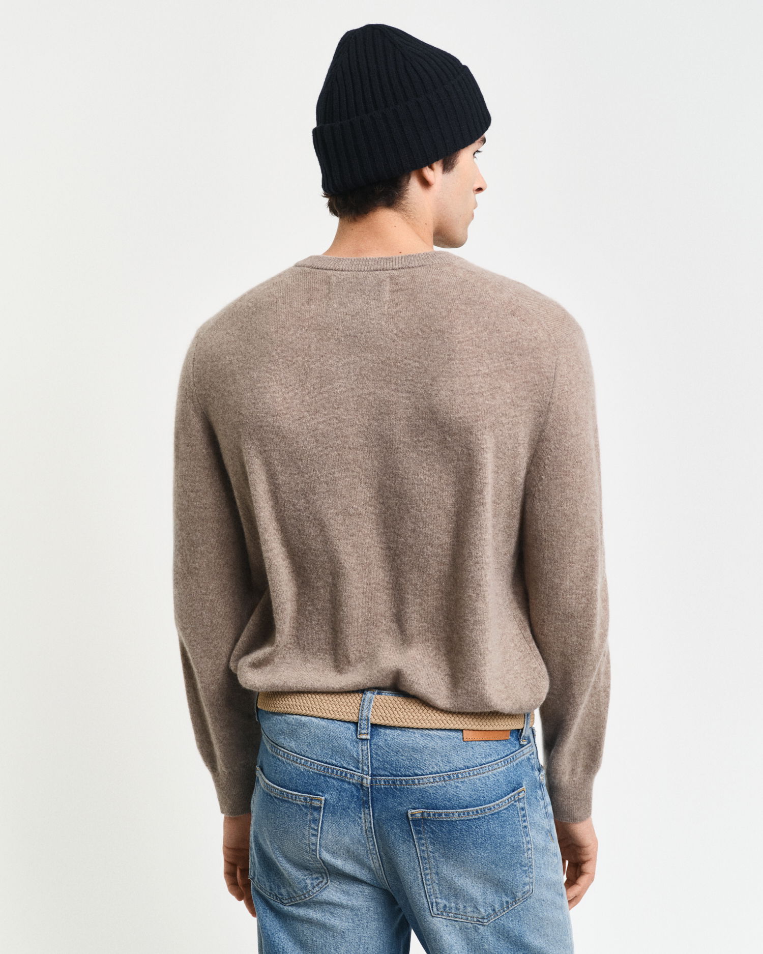 Cashmere genser med rund hals