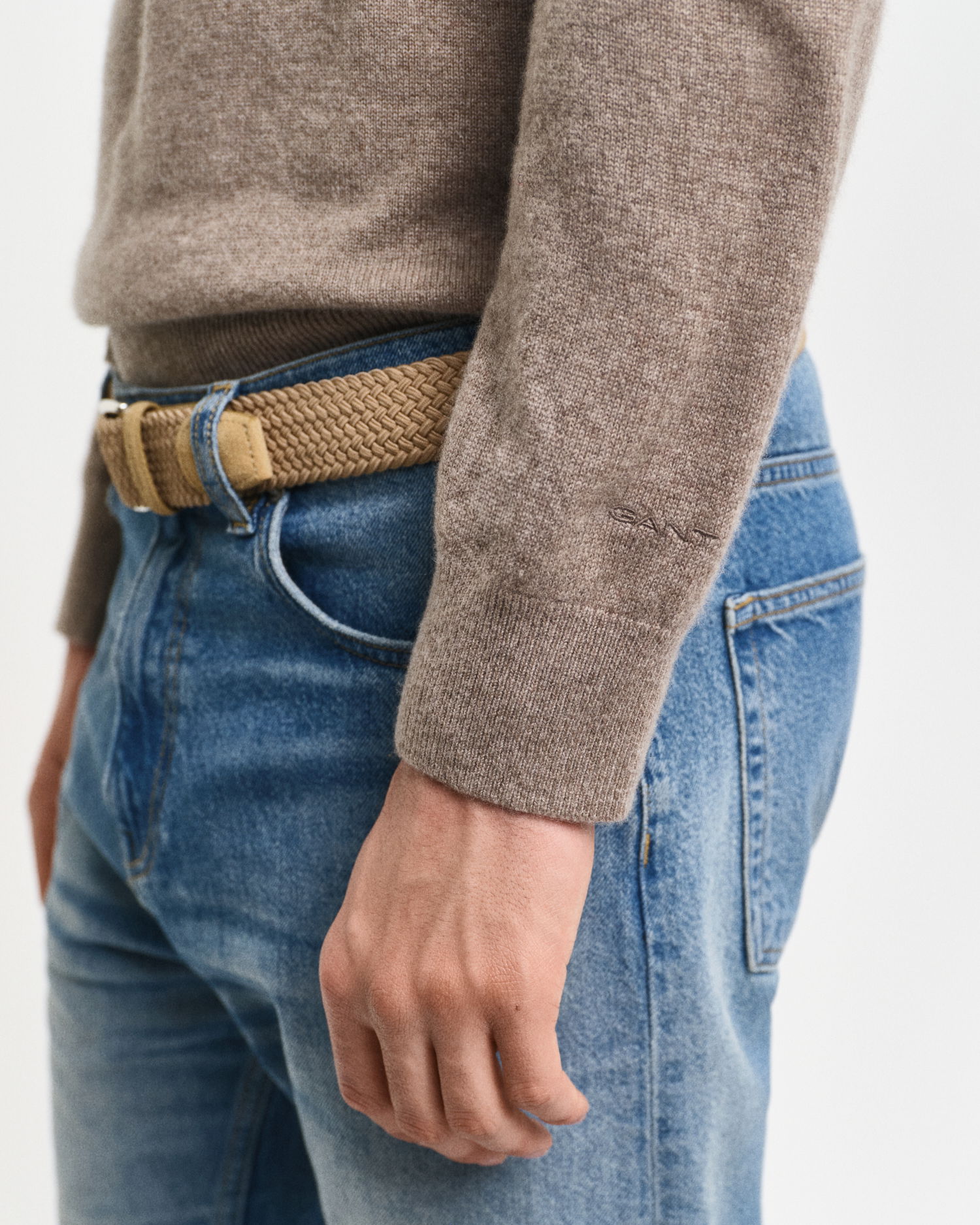 Cashmere genser med rund hals
