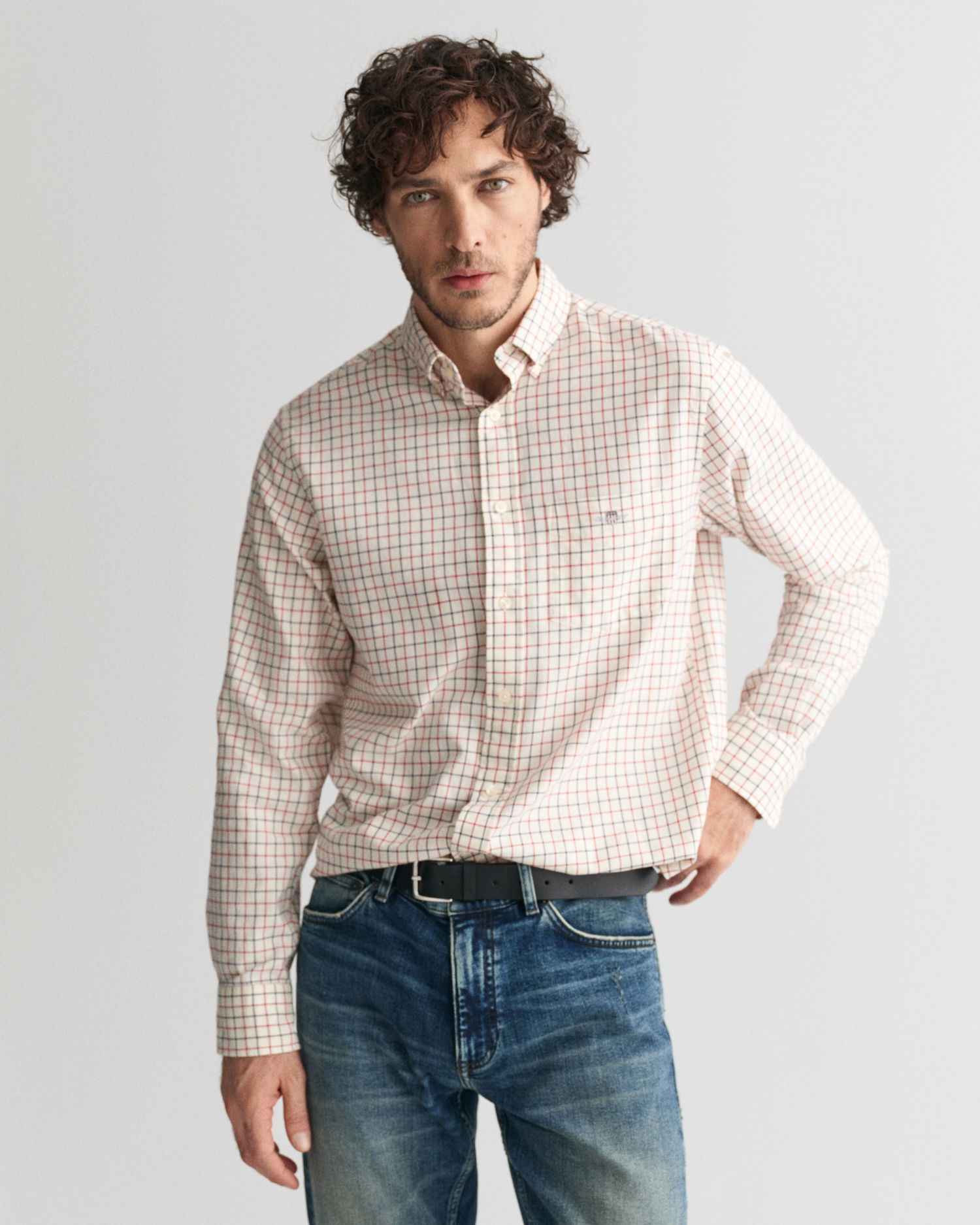 Regular Fit Tattersall Twill-skjorte