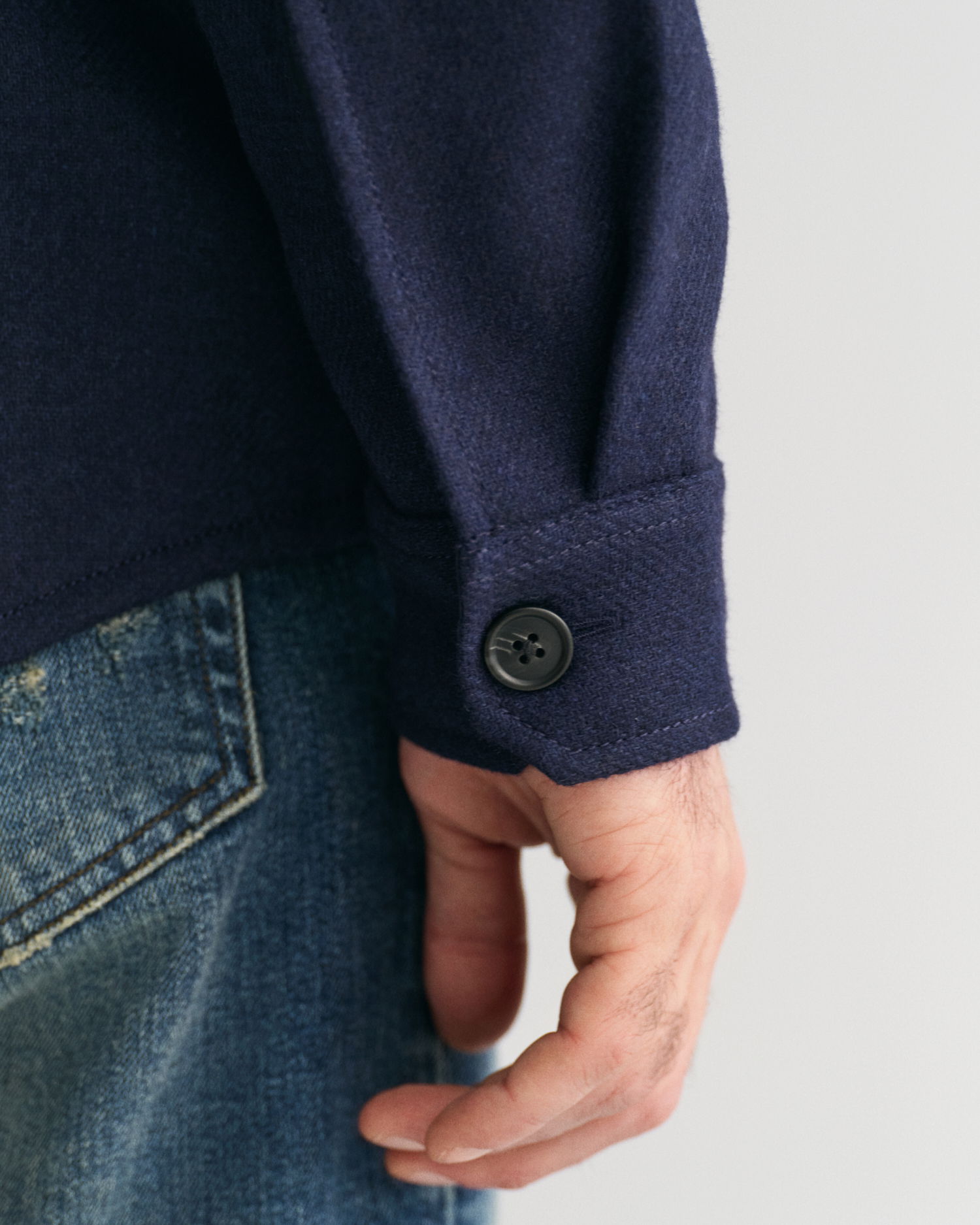 Overshirt i ullblanding