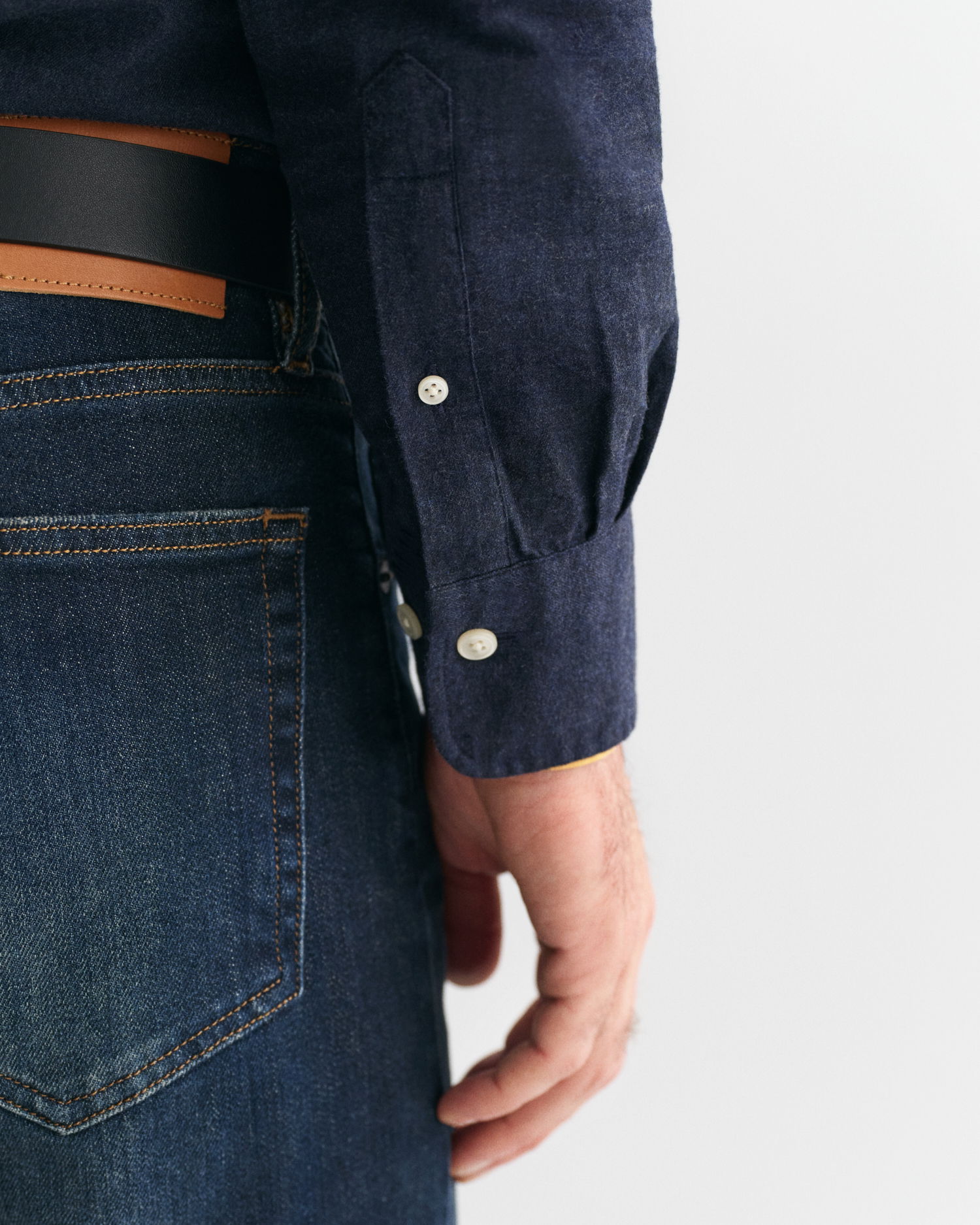 Melert flanellskjorte i regular fit