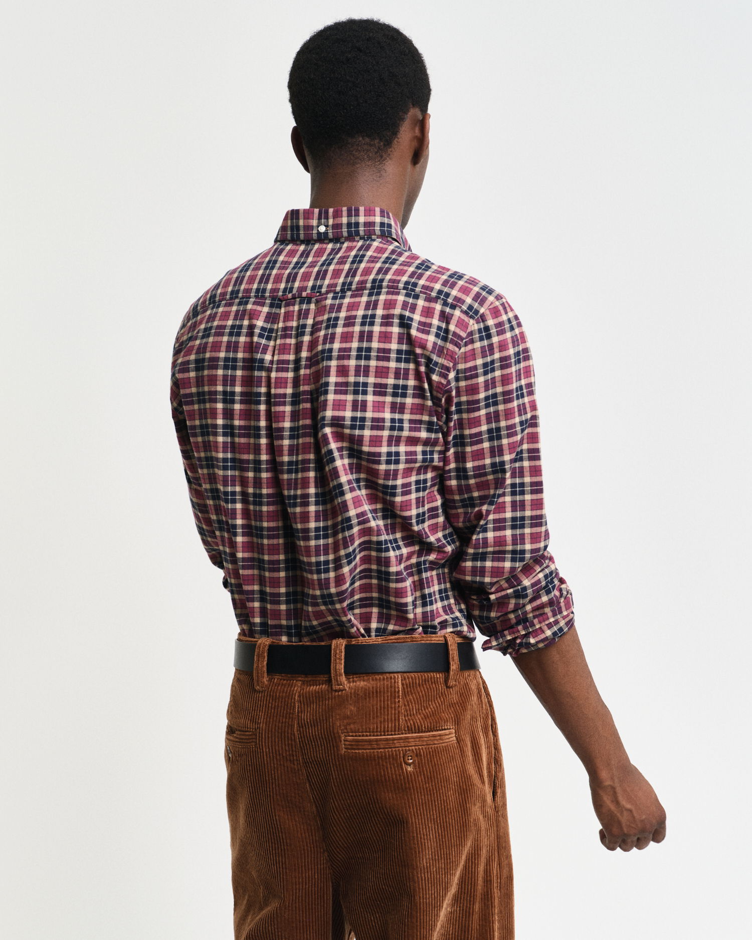 Regular Fit Rutete lett Twill-skjorte