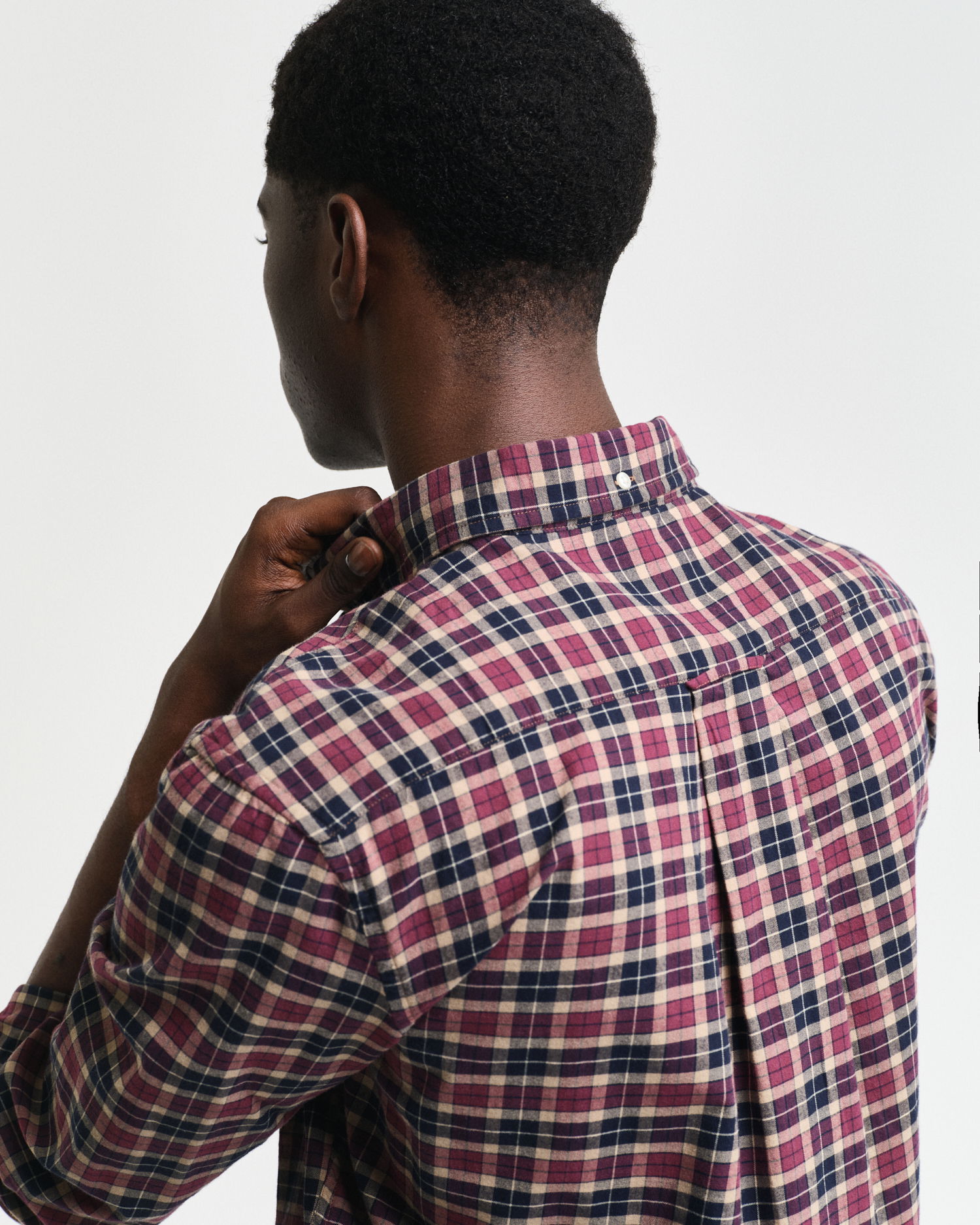 Regular Fit Rutete lett Twill-skjorte