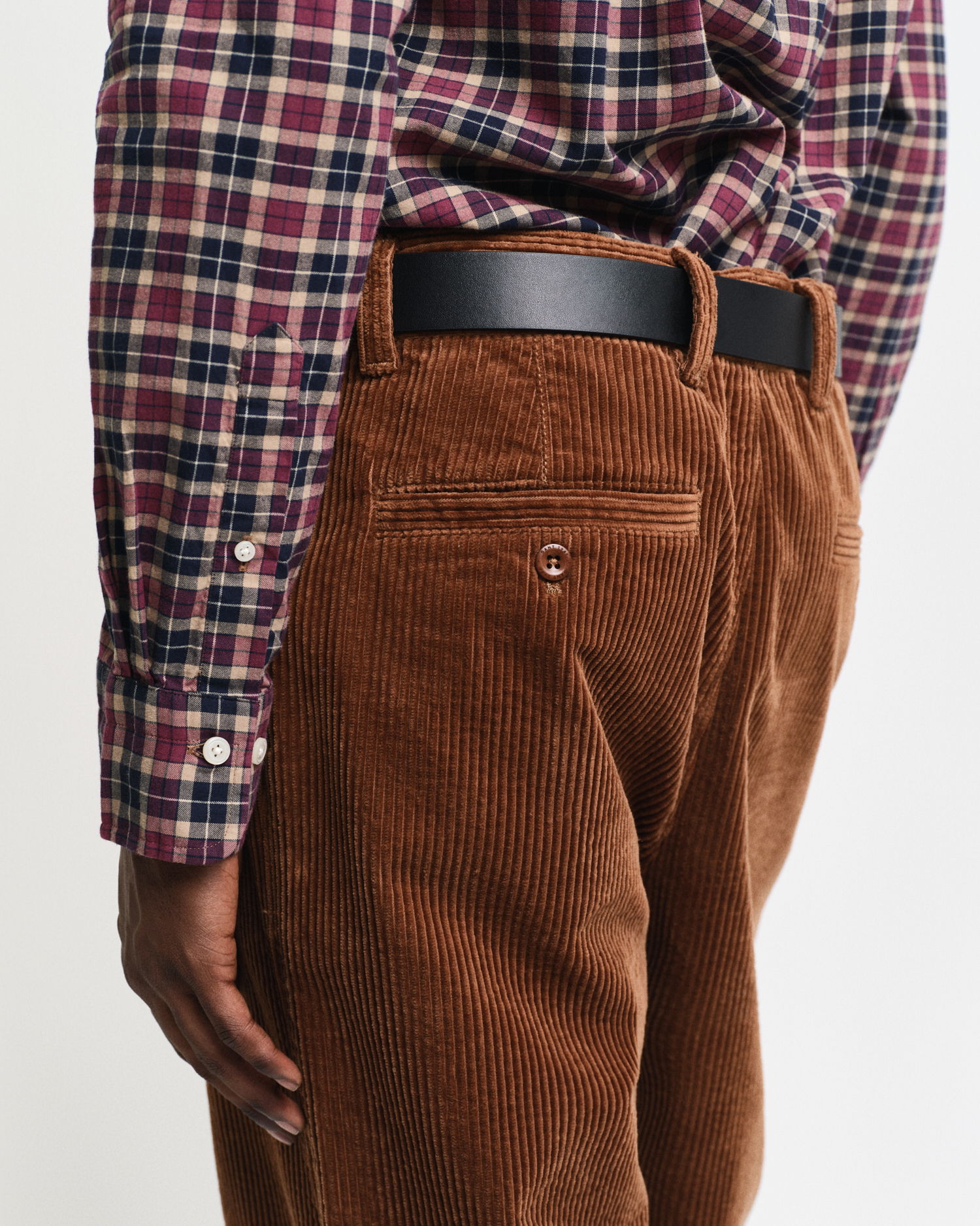 Regular Fit Rutete lett Twill-skjorte