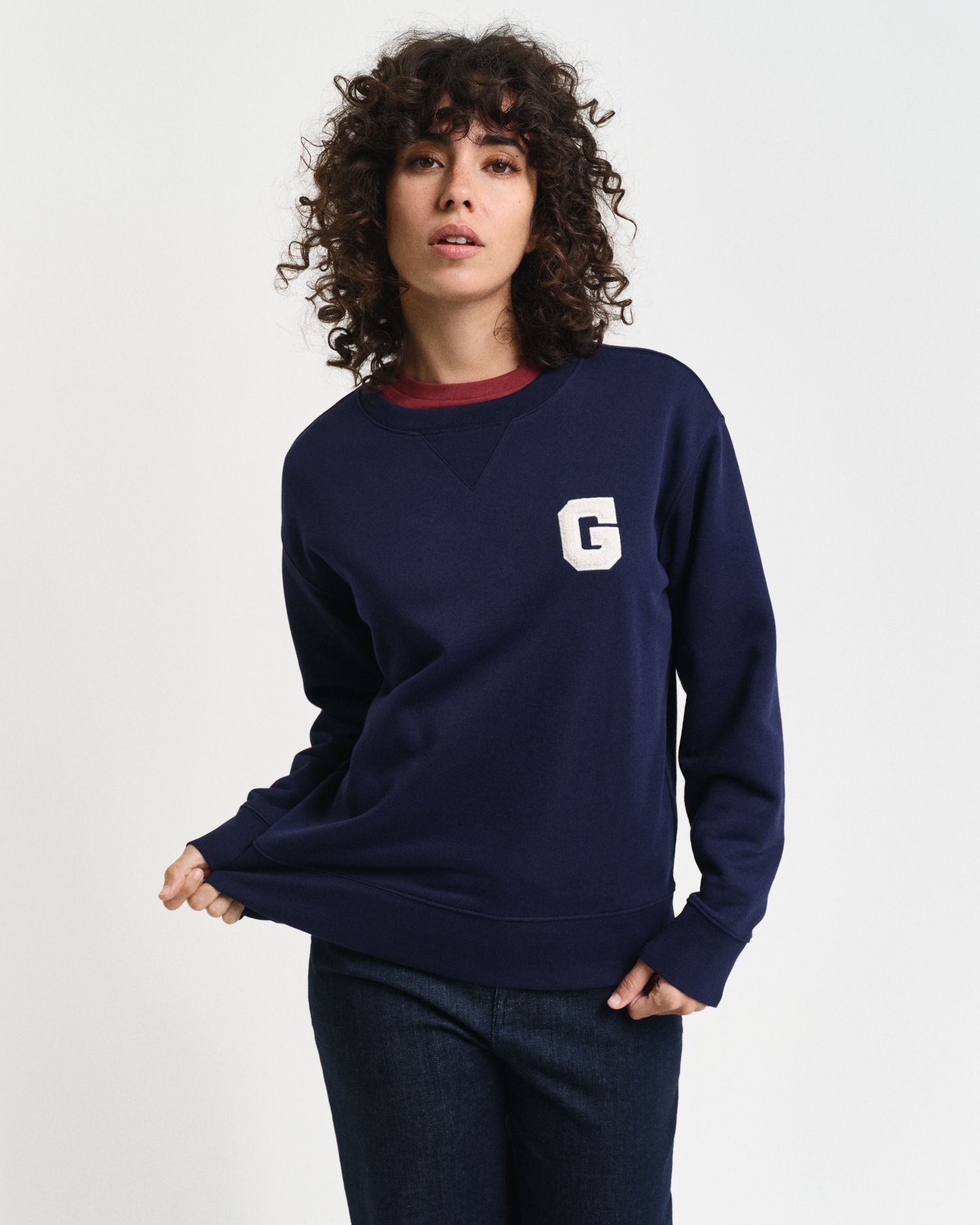 G Badge Sweatshirt med rund hals