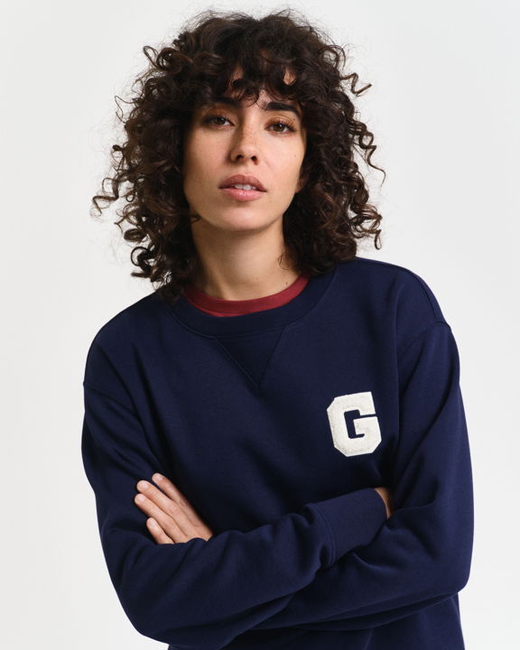 G Badge Sweatshirt med rund hals