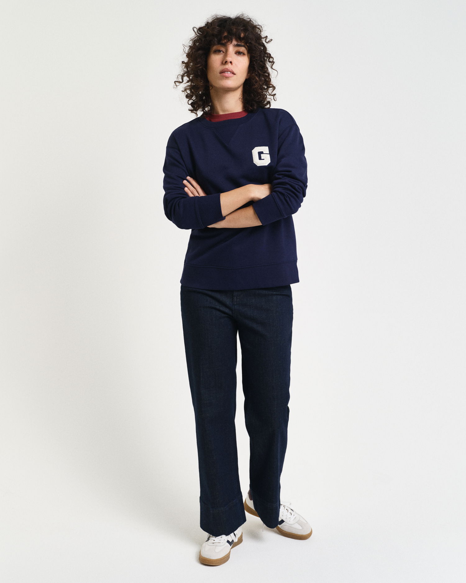 G Badge Sweatshirt med rund hals