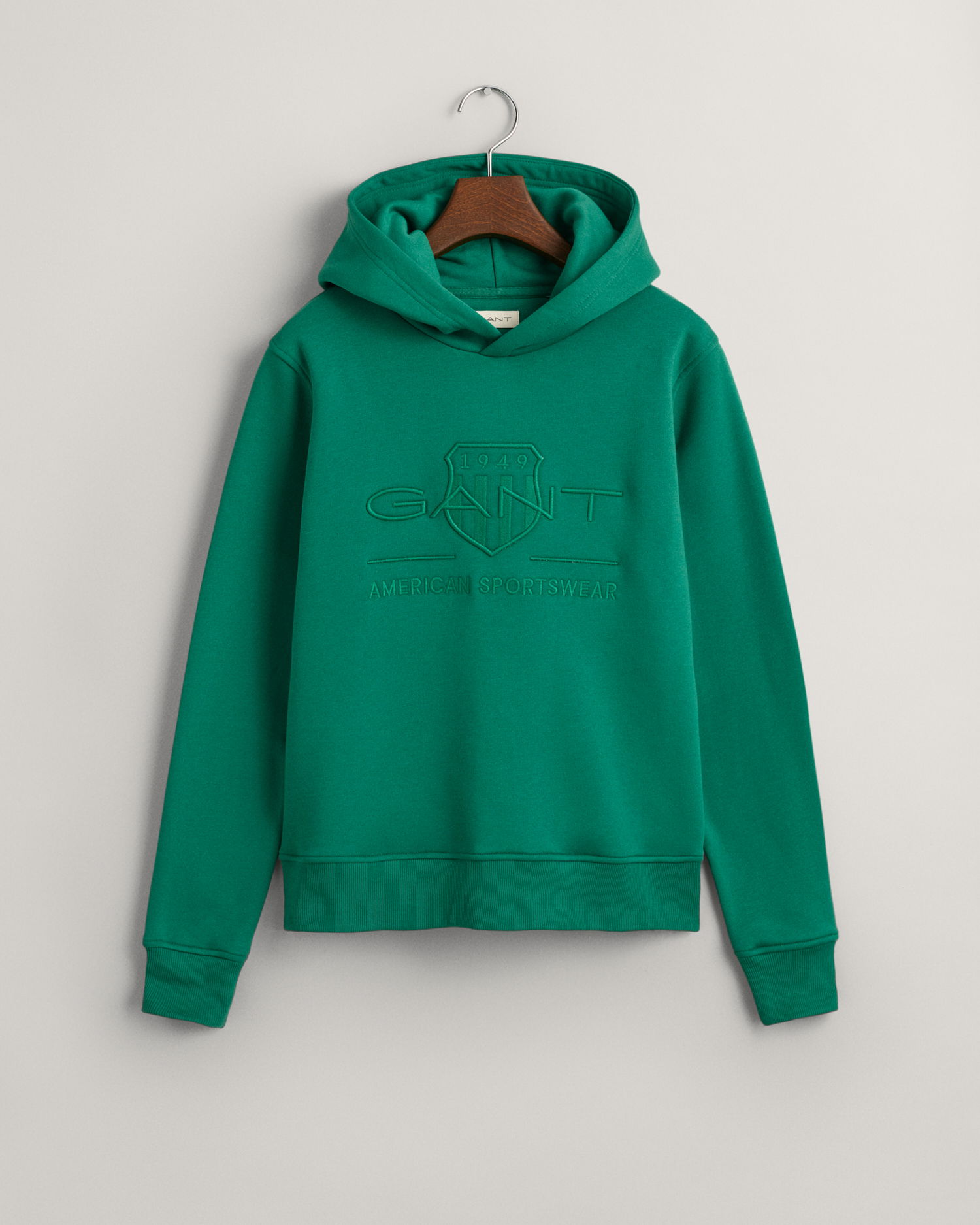 Teens hettegenser med ensfarget logo