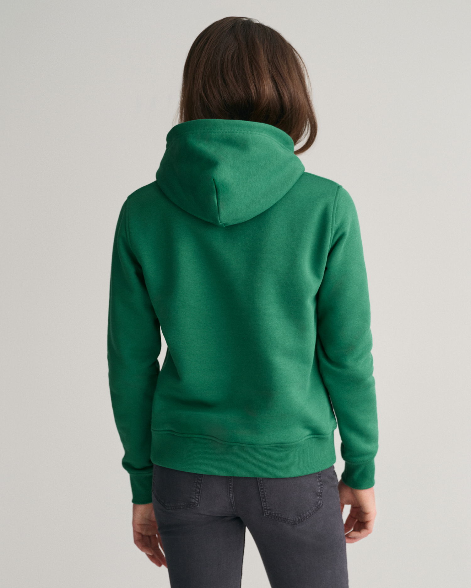 Teens hettegenser med ensfarget logo