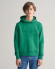 Teens hettegenser med ensfarget logo