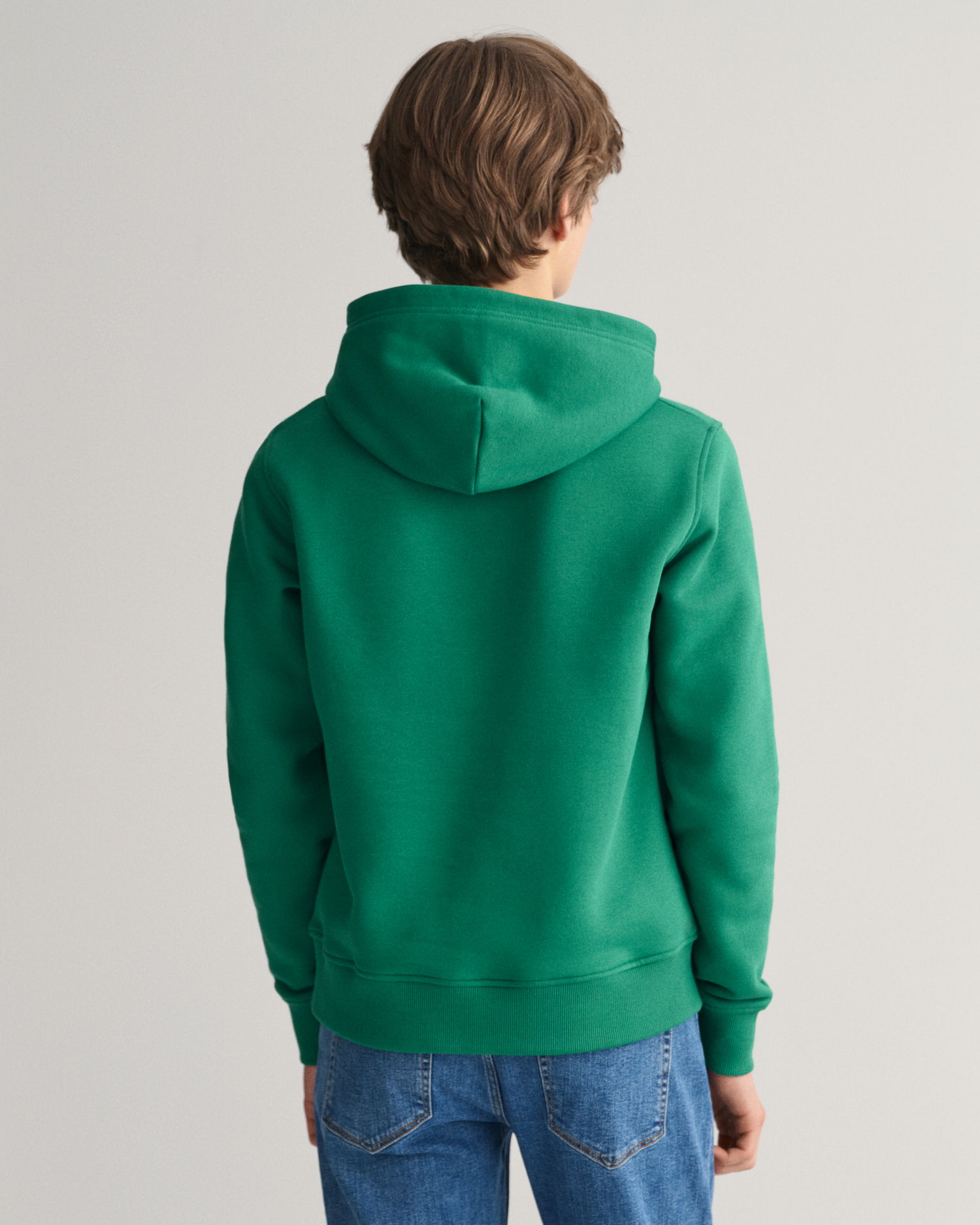 Teens hettegenser med ensfarget logo