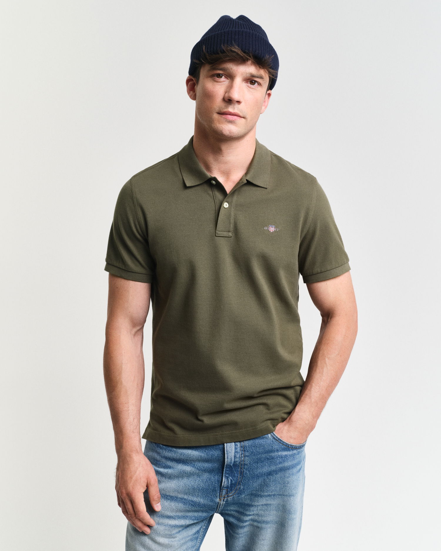 Klassisk piquéskjorte i regular fit