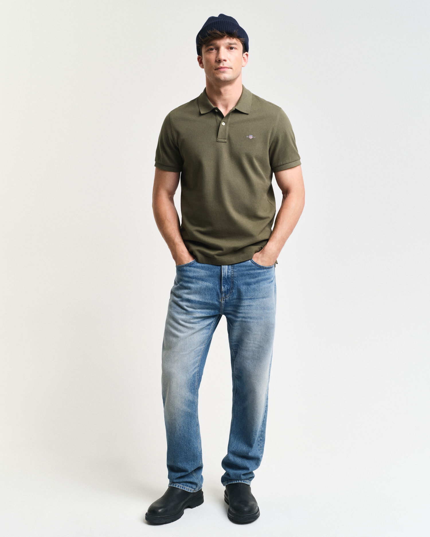 Klassisk piquéskjorte i regular fit