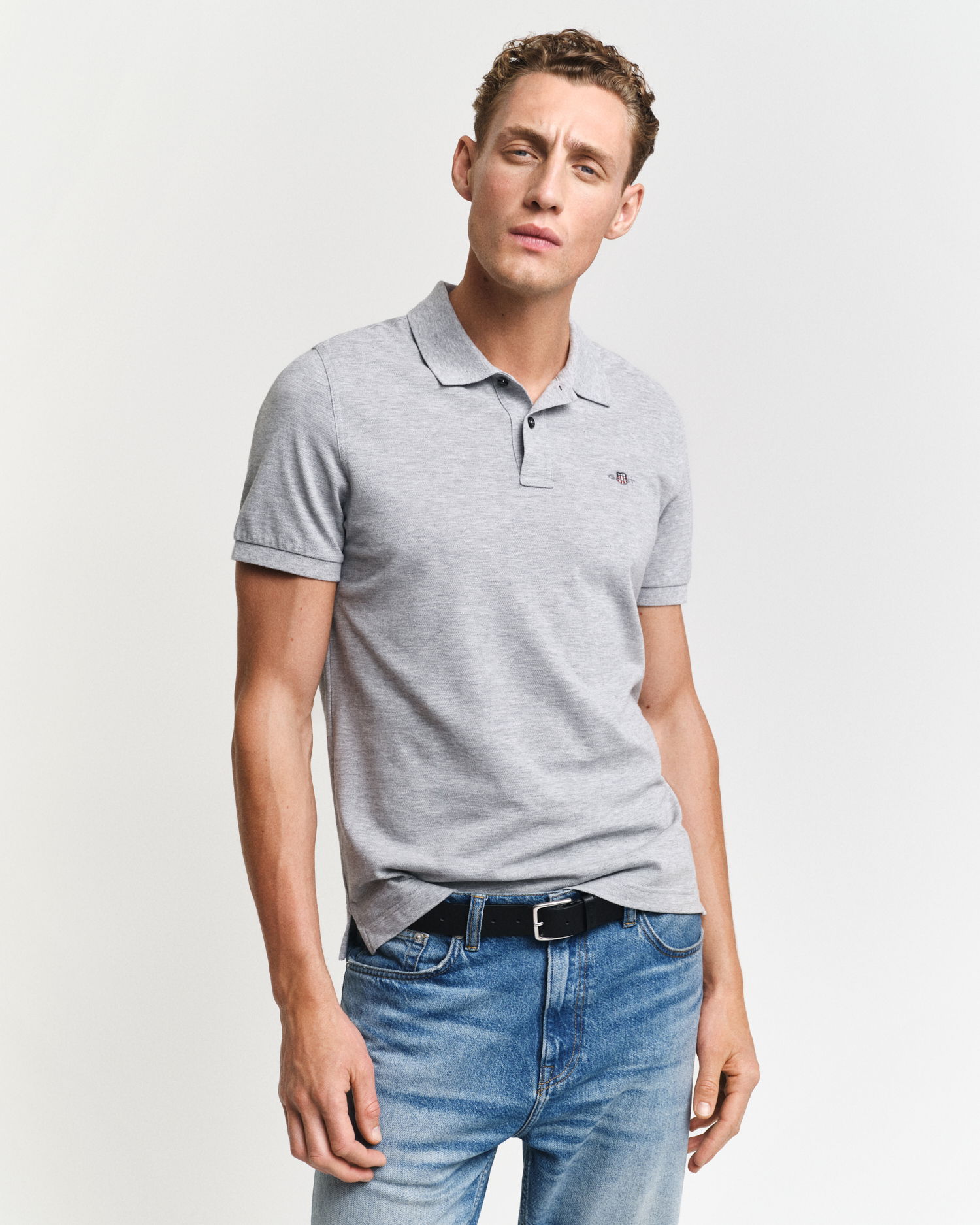 Klassisk piquéskjorte i regular fit