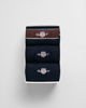 3-Pack shield tie stripe sokker i gaveeske