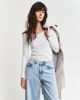 Longsleeve med scoop-neck