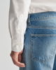 Slim fit poplin skjorte med stretch