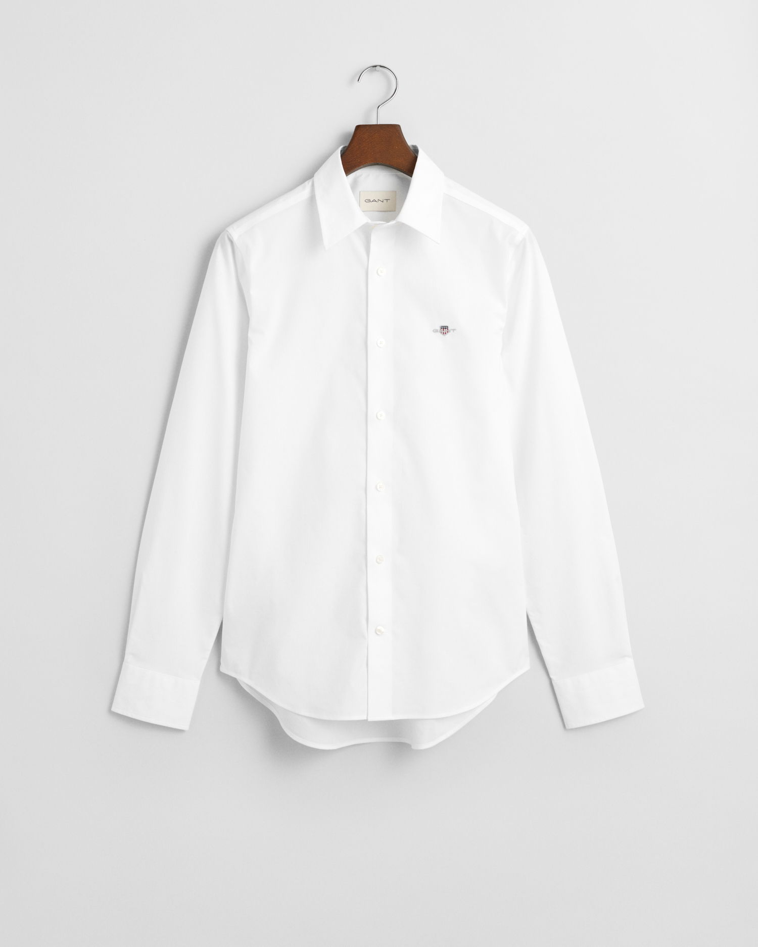 Slim fit poplin skjorte med stretch
