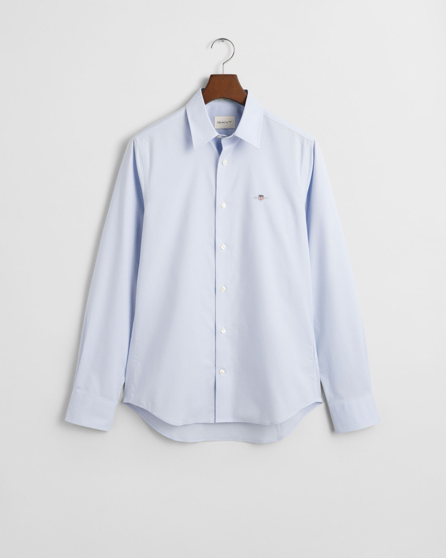 Slim fit poplin skjorte med stretch