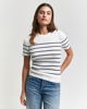 Ribbet Breton Genser med rund hals
