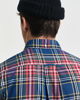 Rutete indigoskjorte, regular fit